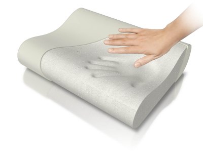 Ортопедическая подушка из пены Memory Foam с эргономичным дизайном для правильной поддержки шейной зоны